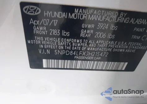 2018 Hyundai Elantra Sel from USA, damaged, VIN 5NPD84LFXJH215472